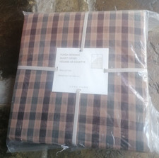 Zara Home NEW kingsize duvet cover brown blue check