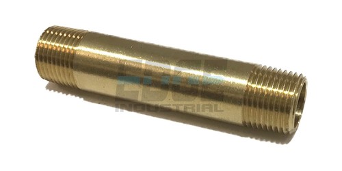 BRASS NIPPLE 3/8" X 3/8", 3" LENGTH, MALE NPT MNPT FUEL/AIR/WOG