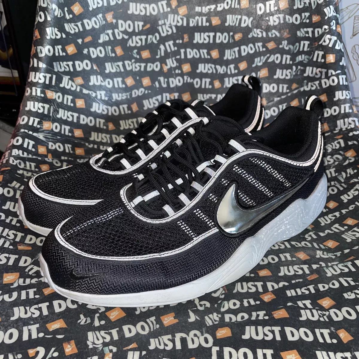 2016 Men s 12 Nike Air Zoom Spiridon 16 849776 003 Black Silver