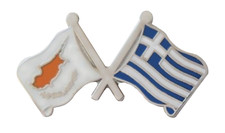 Cyprus & Greece Greek Cypriot Flag Friendship Pin Badge