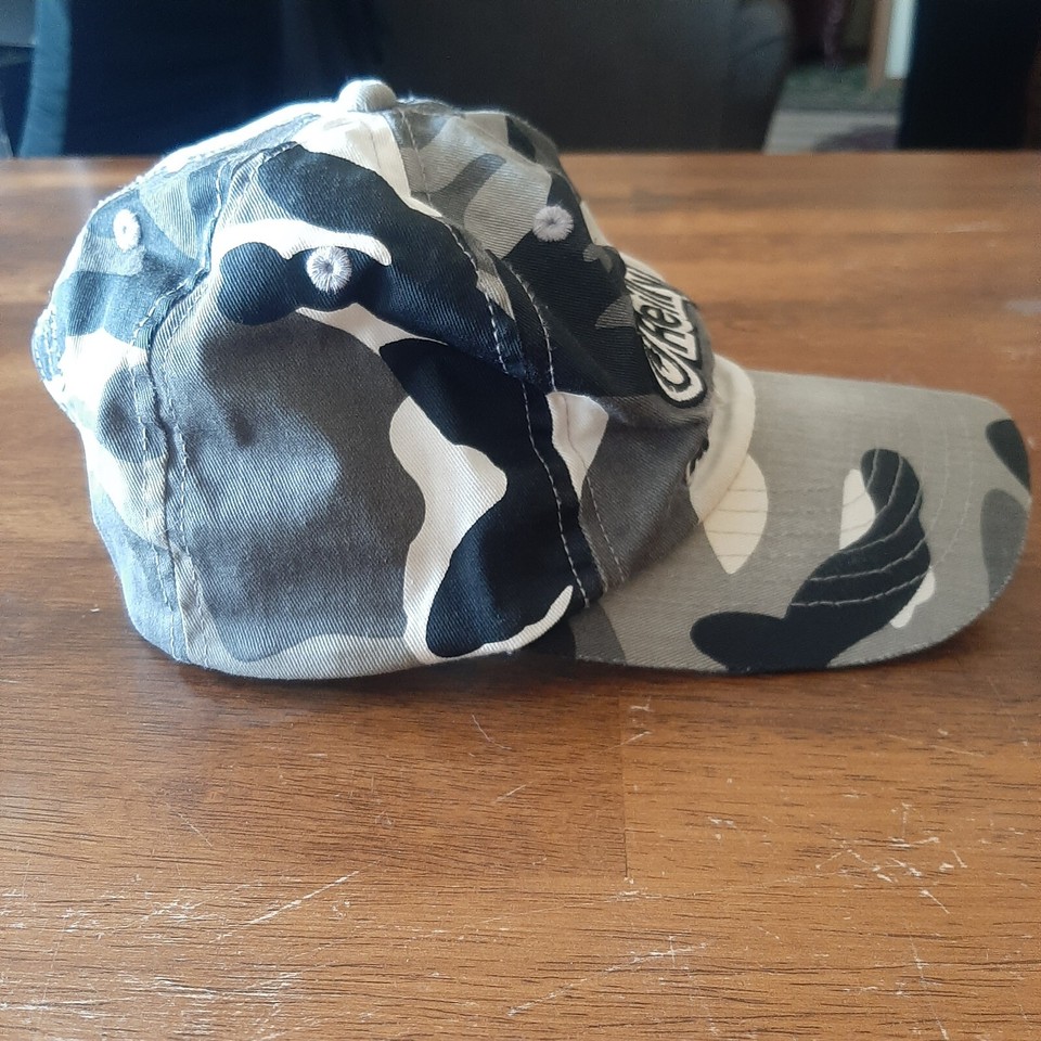 O'Reilly Auto Parts Snow Camo Hat Cap Snap Back Gray White Black Hunting Mens eBay