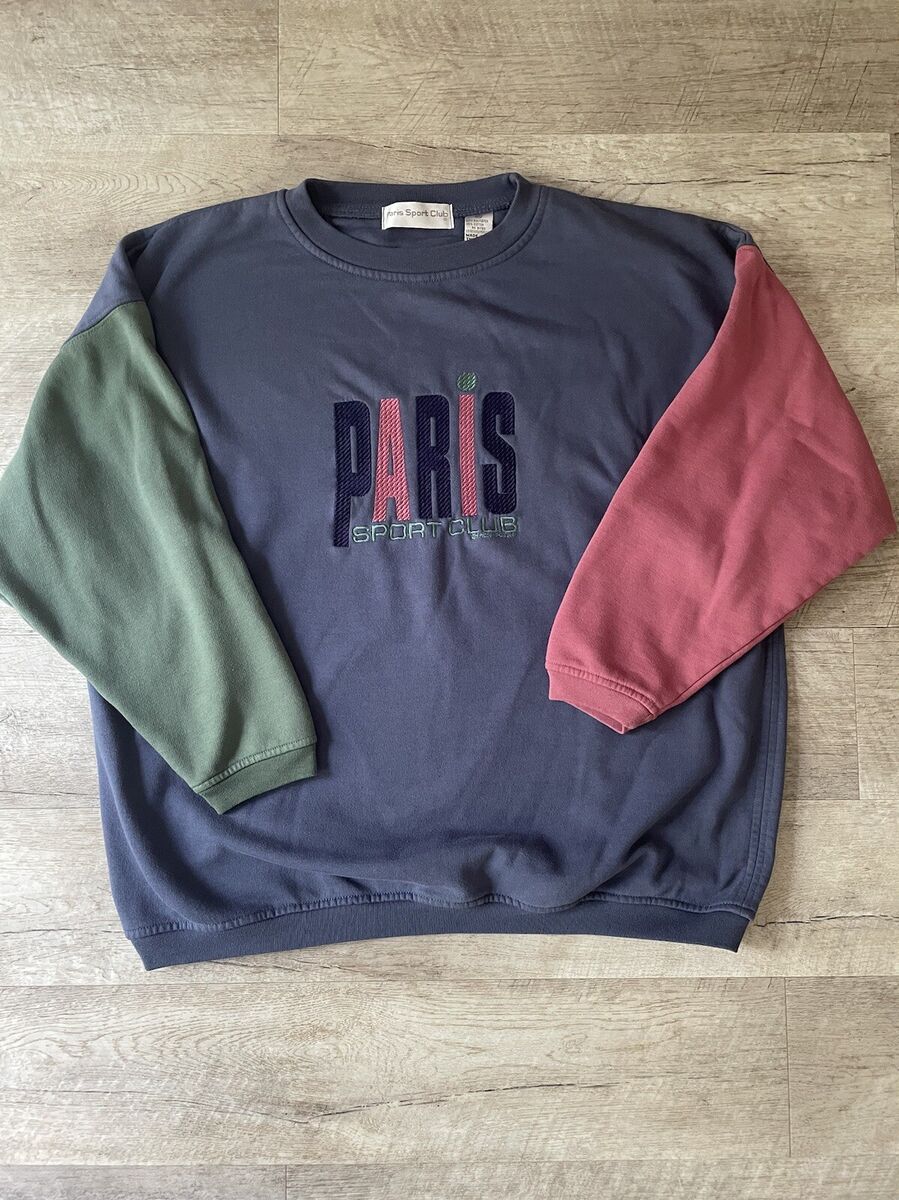 Vintage Paris Sport Club Sweatshirt Womens Crewneck Size XL Vintage Paris Sport Club Sweatshirt Womens Crewneck Size XL