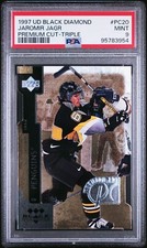 1997 UD Black Diamond Premium Cut Triple #PC20 Jaromir Jagr PSA 9 Mint (Pop 2)