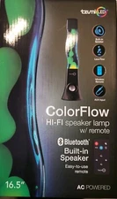 TZUMI AURALED COLORFLOW LAVA LAMP NIGHT LIGHT WITH BLUETOOTH SPEAKER REMOTE