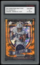 PAT FREIERMUTH 2021 PANINI PRIZM CRUSADE ORANGE ICE 1ST GRADED 10 ROOKIE CARD