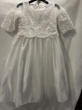 Sweet Kids USA Formal/Wedding/Communion/Flower Girl White Dress Size 4