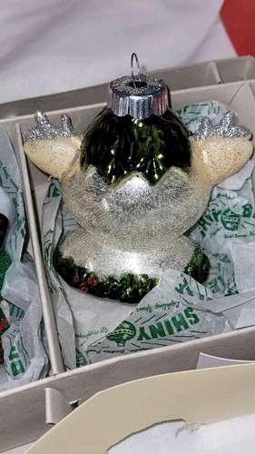 3 CHRISTOPHER RADKO "Shiny Brite" Christmas Ornaments Santa Snowman Boxed Set 3" - Picture 9 of 12