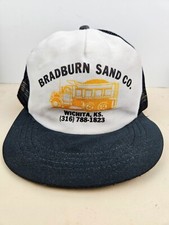 Vintage USA MADE Bradburn Sand Co Kansas Trucker Hat Snapback Cap