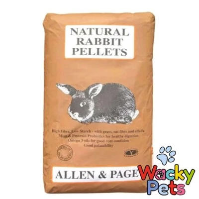 Allen & Page Natural Rabbit Pellets 20kg RABBIT FOOD MINT and ALFALFA