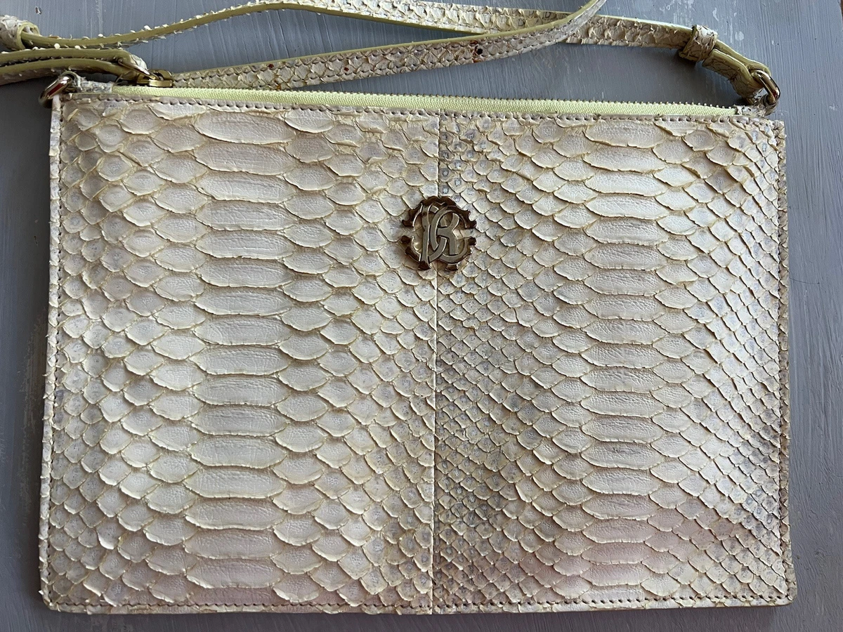 SNAKESKIN Chain Clutch Purse