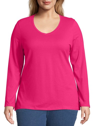 Long-Sleeve V-neck T-Shirt Size 