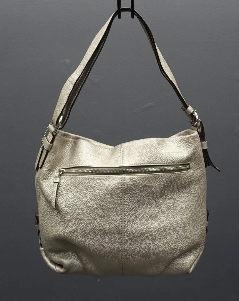 Coach F15064 Champagne Metallic Pebbled Leather Hobo Shoulder Bag 