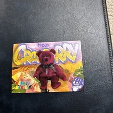 Jb20 Ty beanie babies series 4 1999 #243 Teddy Bear Cranberry With New Face