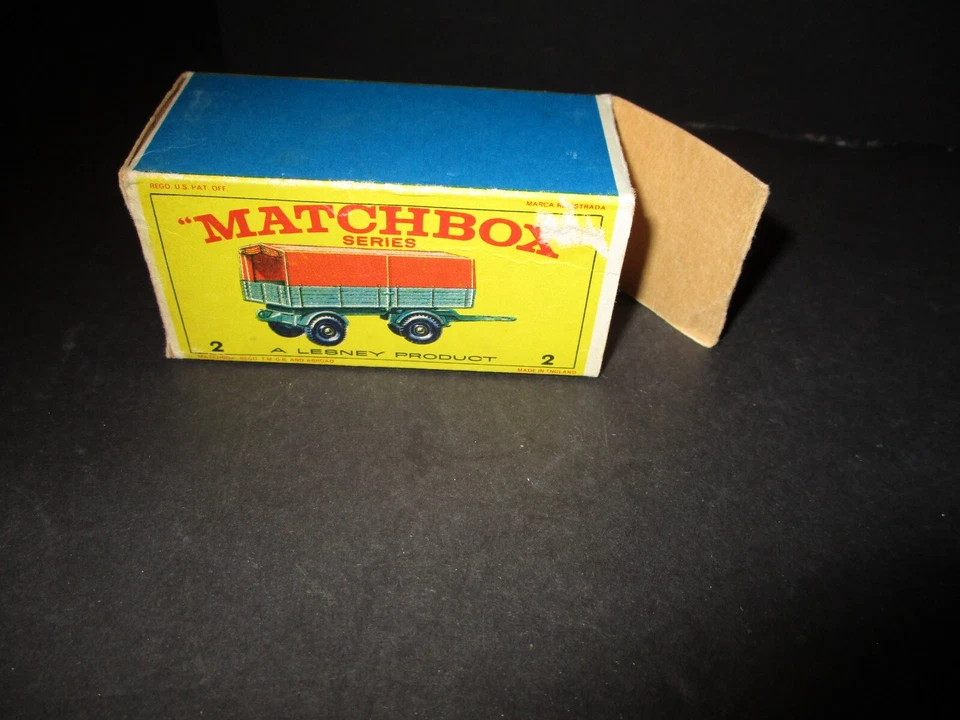 Vintage/Matchbox/Lesney/Série/Década de 1960 (MB/#2/MERCEDES/TRAILER) 1/64/Original/Caixa - Imagem 3 de 4