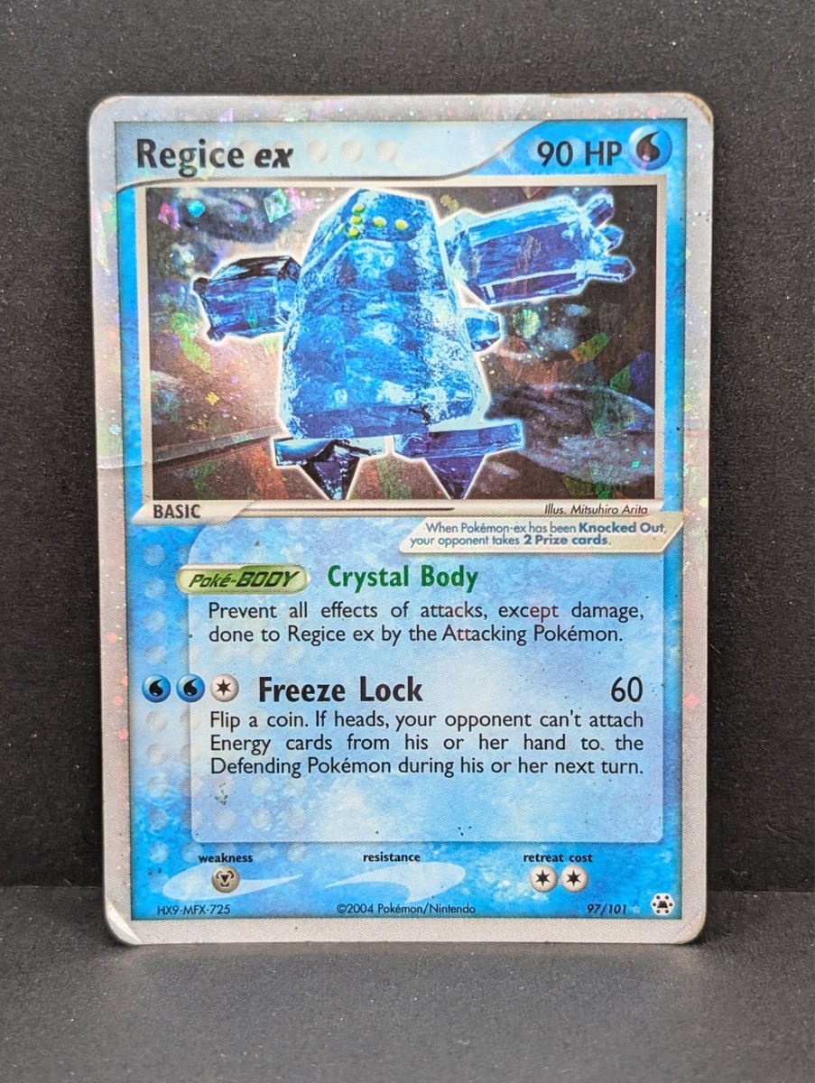 Regice Ex Hidden Legends 97/101 Holo Rare Pokemon TCG Nintendo cracked ice  HP