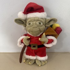Disney Parks Santa Yoda Plush Stars Wars 9"