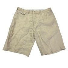 Polo Ralph Lauren Bradbury Fit Tan 100 Linen Shorts Mens 36 Classic Summer