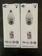 Juego de 2 bombillas para cámara inteligente WiFi con luces LED.