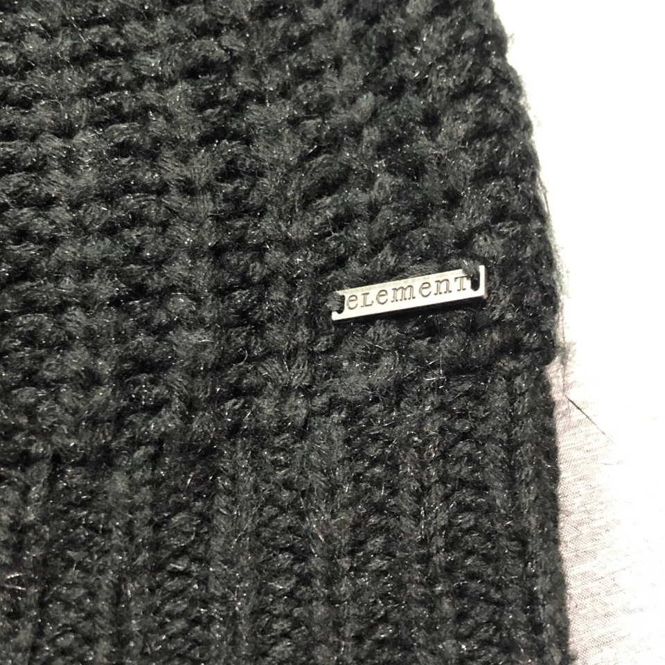 Suéter feminino Element malha grande escuro minimalista hippie indie lounge preto jato - Imagem 4 de 4