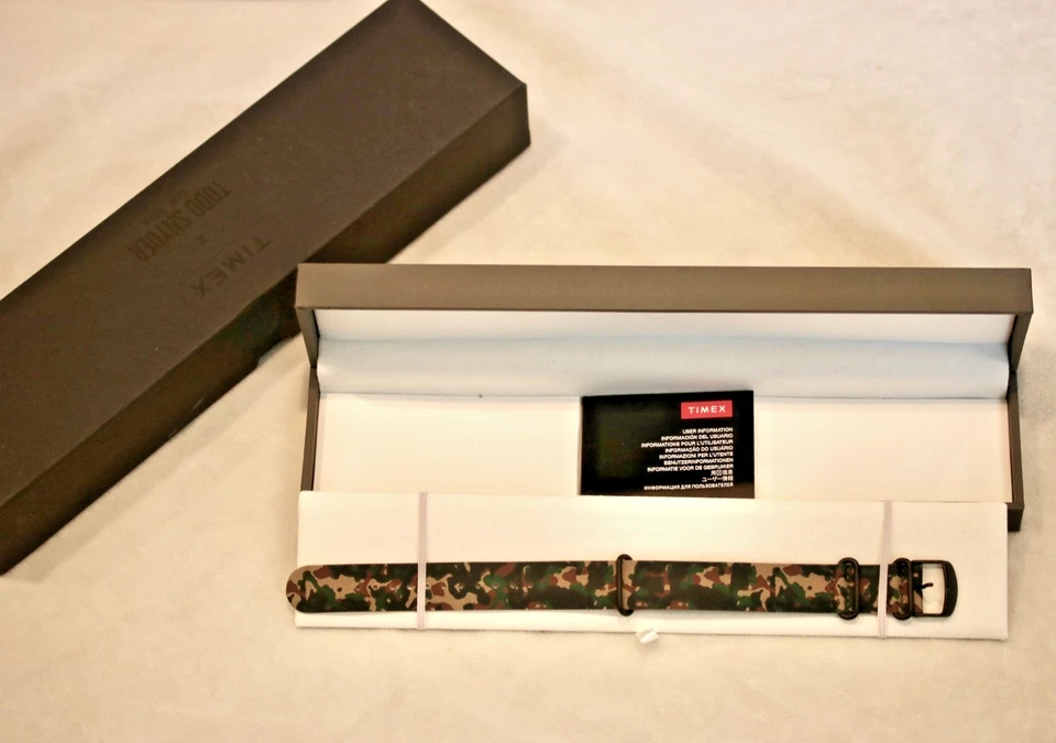 NIB Todd Snyder TIMEX camouflage 10 5/8" WATCH BAND mens womens unisex +BOX new Foto 2 de 4
