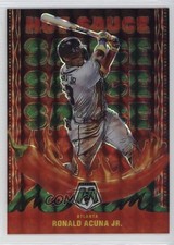 2022 Panini Mosaic Hot Sauce Green Mosaic Prizm Ronald Acuna Jr #HS-4 1pr2
