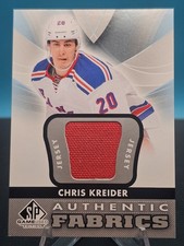 2012-13 SP Game Used Edition - Authentic Fabrics Chris Kreider #AF-CK (MEM, RC)