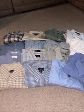 Lotto di 15 camicie eleganti uomo manica corta con bottoni XL EUC Haggar Dockers