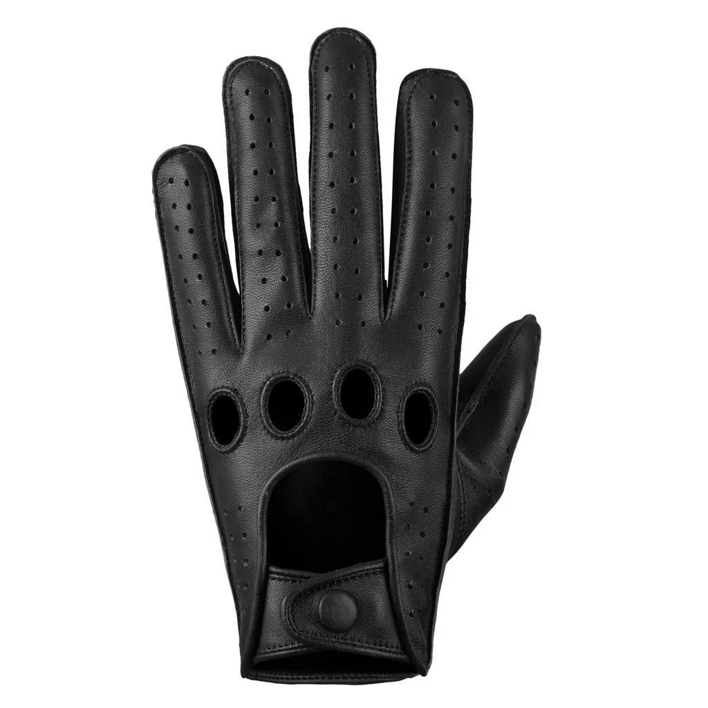 Men's Lambskin Real Chauffer Leather Gloves Black Size L