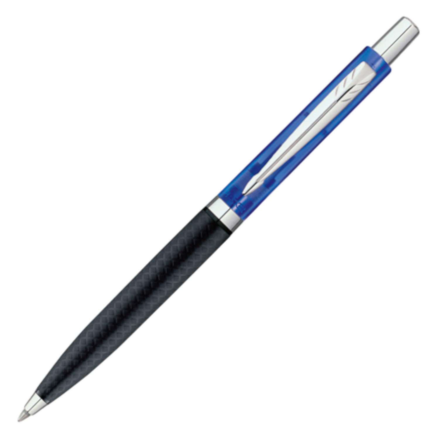 Parker Reflex Gel Ballpoint Pen, Translucent Blue with Chrome Trim, Medium Point