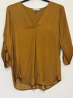 Stradivarius Gold/Bronze Silky Feel Top Gr. L