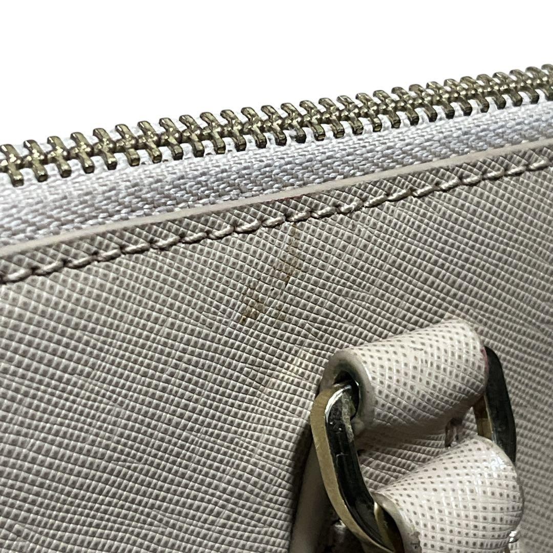 Prada Lux Saffiano Leather Beige Triangle Logo Tote Bag Auth thumbnail 18