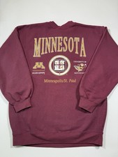 Vintage Minnesota Golden Gophers Sweatshirt Mens Large Maroon Red Galt Sand NCAA