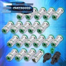 20pcs M12 X 1.5mm Openclosed Extended Heavy Chrome Steel Racing Lug Nuts Green