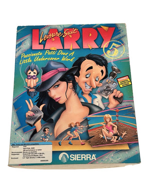 Leisure Suit Larry 5 Passionate Patti Big Box PC Tandy Sierra Hintbook 3.5'' Disk