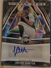 2022 Panini Elite Extra Edition #HG-JS Javier Santos Hidden Gems Signatures