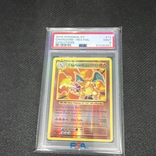 Pokémon Charizard 11/108 Evolutions Reverse Holo PSA 9 Graded Card 2016