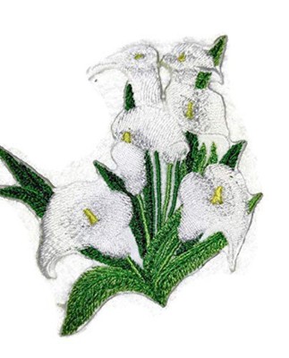 Custom and Unique Garden's Best Delight Flower [Calla Lilies ] Embroidered Iron