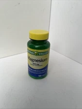 Spring Valley Magnesium Bone & Muscle Supplement Tablet 250mg 100 Ct EXP 05/26