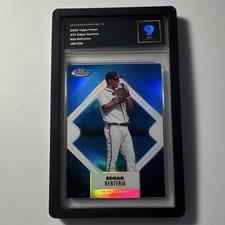 Topps Finest 2006 Edgar Renteria Blue Refractor #67 /299 AG 9 Braves