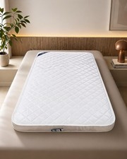 Image of NEW WHITE MEMORY FOAM SPRING QUILTED MATTRESS. 3ft SINGLE,