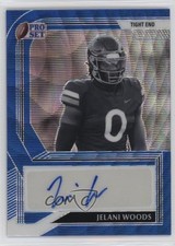 2022 Leaf Pro Set Metal Black & White Blue Wave /30 Jelani Woods Auto 0nr3