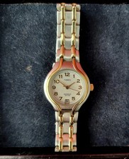Gebrauchte Timex Indiglo Damen- Armbanduhr Indiglo Gold Edelstahl