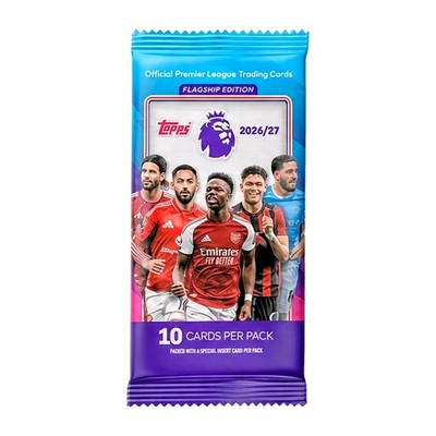 2026-27 Topps Premier League Flagship Edition Booster Pack Neu (Rippflicht)