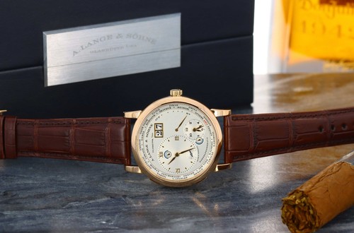 A. Lange & Sohne Lange 1 TimeZone, Argente Silver Dial - 18kt ...