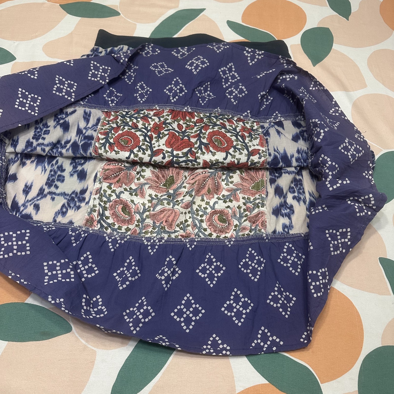 Double D Ranch Floral Panel Patchwork Skirt Women… - image 6