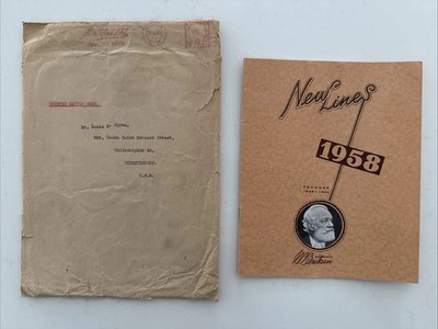 1958 BRITAINS LTD. ORIGINAL NEW LINES CATALOGUE 20 PAGES WITH SHIPPING ENVELOPE