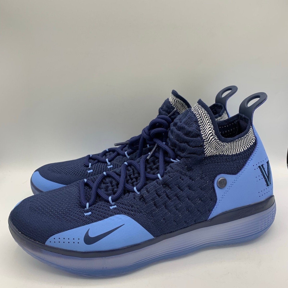 Nike KD 11 Basketball Shoes Mens Size 11 Villanova PE Blue Sample