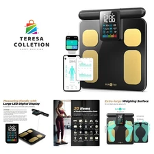 Scale for Body Weight and Fat Percentage, 8 Electrodes High Precision Digital...