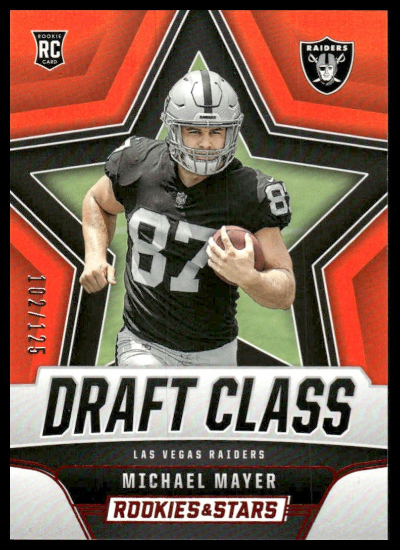 Michael Mayer Rookie /125 2023 Panini Rookies & Stars #DC-13 Orange Raiders