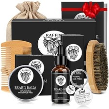 Dad Gifts - Beard Kit  Keychain, Practical  Thoughtful Combo, Beard Gifts